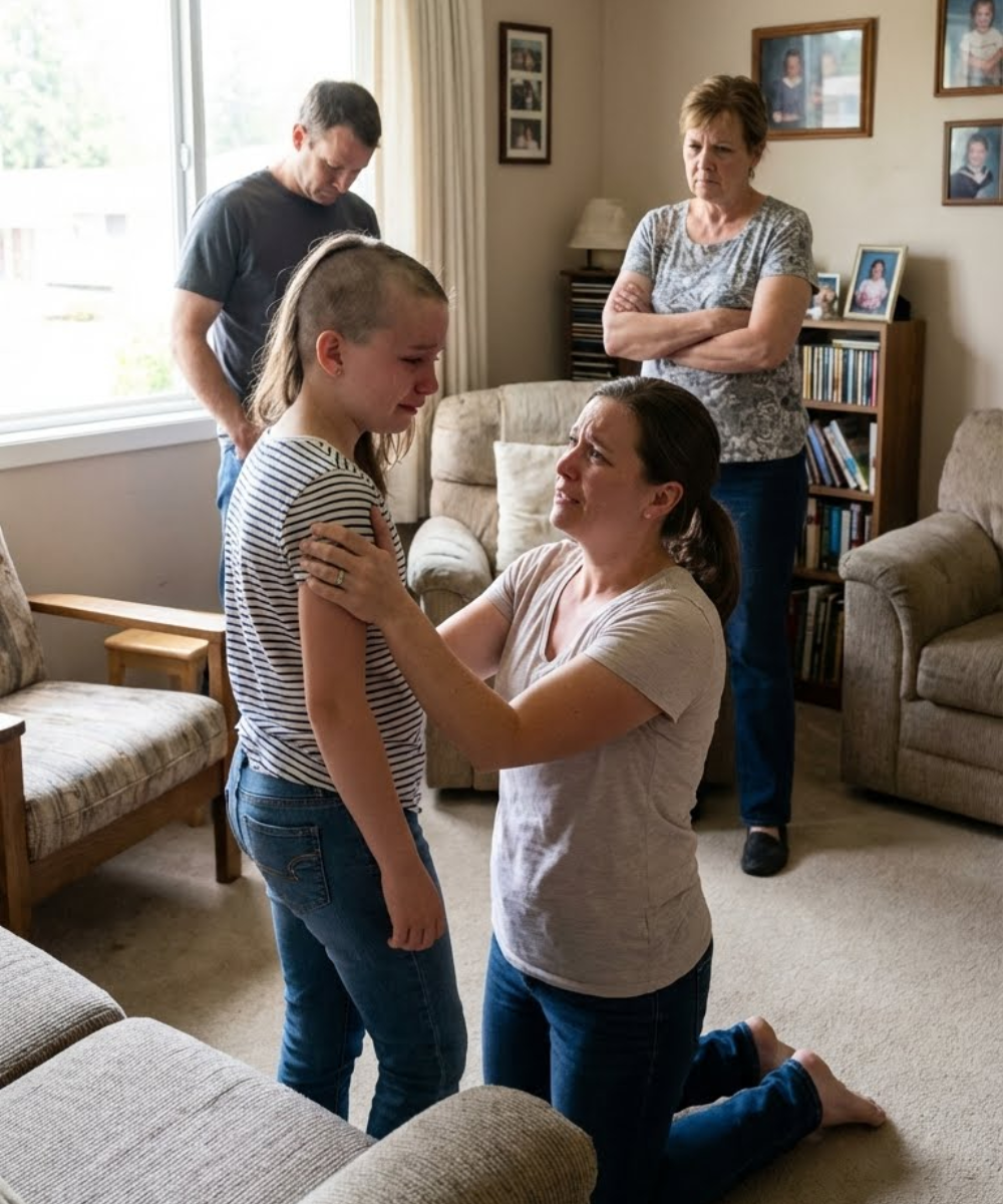 While we were at work, my mother-in-law shaved my eight-year-old daughter’s waist-length hair to “teach her humility.” My daughter said nothing. I didn’t argue. I filed one complaint—and the judge made my husband choose.