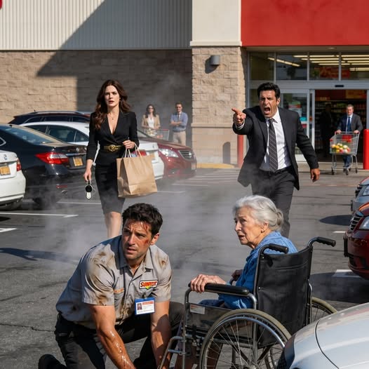 He was fired on the spot for being late a third time—because he stopped in the parking lot to free an elderly woman’s wheelchair from a cracked curb and push her into the shade. The manager called it “excuses,” but the woman’s granddaughter saw everything… and she wasn’t just anyone. She was Alyssa Hart, a millionaire trapped in an arranged engagement. One act of kindness cost him his job—then ignited a chain reaction: family pressure, surveillance, pride, a hospital reunion, and a public breakup that shattered two powerful families.