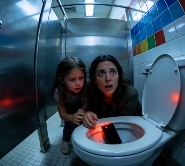 During shopping, my 8-year-old squeezed my hand and said, “mom—quickly, to the bathroom!” inside the stall, she whispered, “don’t move, look!” i bent down and froze in horror. i didn’t cry. i took action. three hours later, my mother-in-law went pale because…