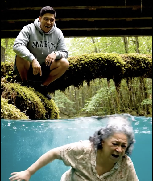 My grandson shoved me into the deep lake, laughing as I struggled to breathe. “Stop being so dramatic!” he mocked while I drowned. He didn’t know I held the keys to his $400K tuition fund. I survived, emptied the account, and vanished. When he went to the bank, the teller handed him a note that ruined his life…