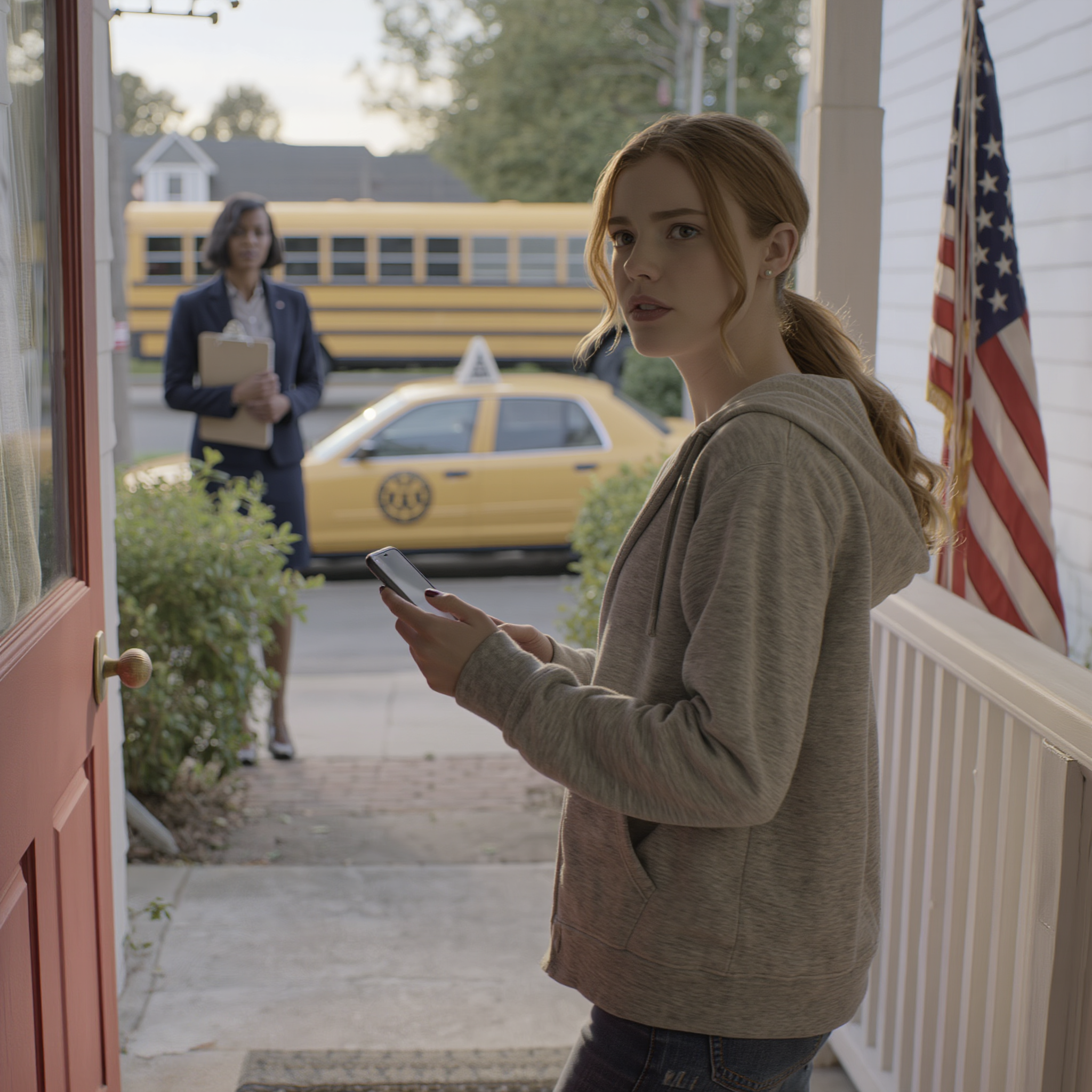 My mom slid the iPad I bought her across the kitchen table and demanded I sign a “new house rule” that banned me from acting like a parent, calling me selfish for “doing too much.” So I smiled and stopped. Within days, alarms stayed silent, lunches disappeared, uniforms piled up, and my sister walked onto a recital stage looking like nobody cared. Then the school called… and a stranger knocked at our door, scanning everything.