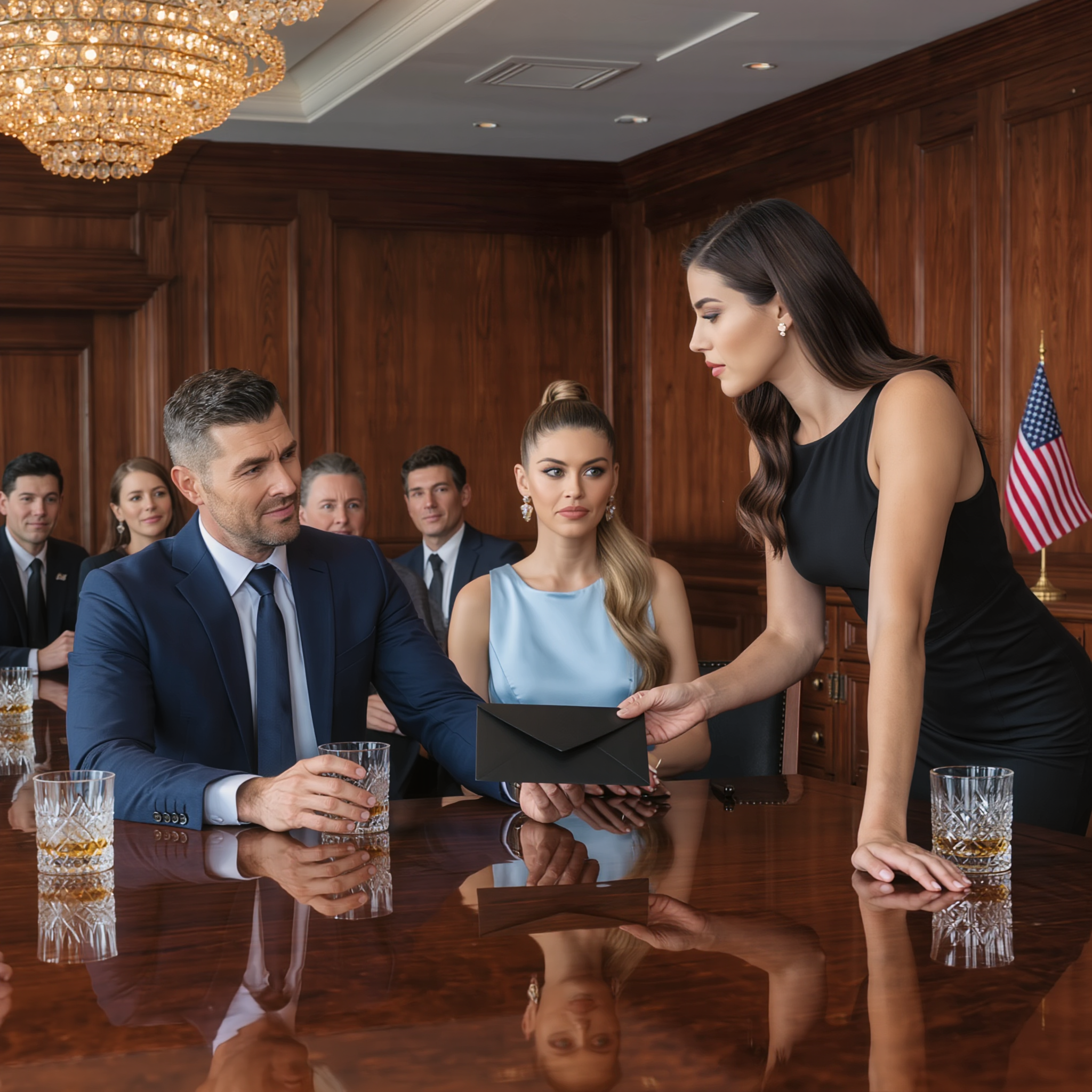 During my birthday dinner, my husband stood up, raised his glass, and said, ‘Cheers, loser. We’re finished.’ Forty people laughed. His 24-year-old assistant sat right beside him, smiling like she’d already won. I didn’t cry. I slid a black envelope across the table and said, ‘Call your parents. Call your sisters.’ The laughter died in seconds. I ended his empire before dessert hit the table.