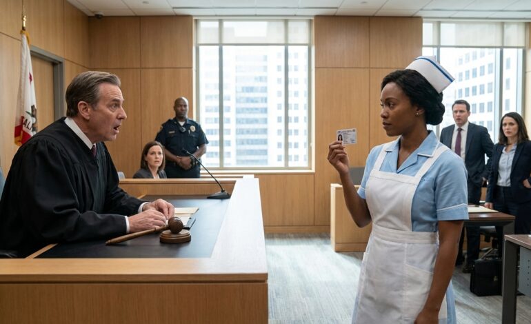 “The apron suits you,” the judge chuckled, tapping his gavel. “A waitress brain shouldn’t be in my courtroom.” I lowered my eyes and let the laughter roll—while my thumb quietly pressed RECORD in my pocket. Then he leaned forward and whispered the number he thought would buy my silence. I finally looked up. “Your Honor,” I said, voice steady, “you just confessed on tape.” His smile cracked. And that’s when I pulled out my bar card… and the truth that would destroy him.