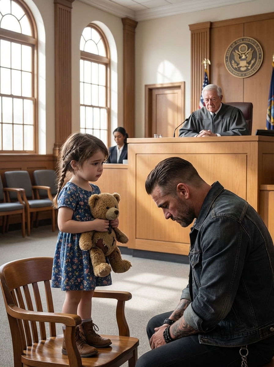 A Judge Refused Adoption To A Tough-Looking Biker — Until The Orphan Spoke And The Court Began Weeping