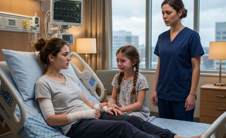 The Hospital Called: “Your 8-Year-Old Is In Critical Condition — Third-Degree Burns.” When I Arrived, She Whispered, “Mom… Stepmom Held My Hands On The Stove. She Said Thieves Get Burned. I Only Took Bread Because I Was Hungry…” When Police Reviewed The Footage, My Ex Tried To Escape.