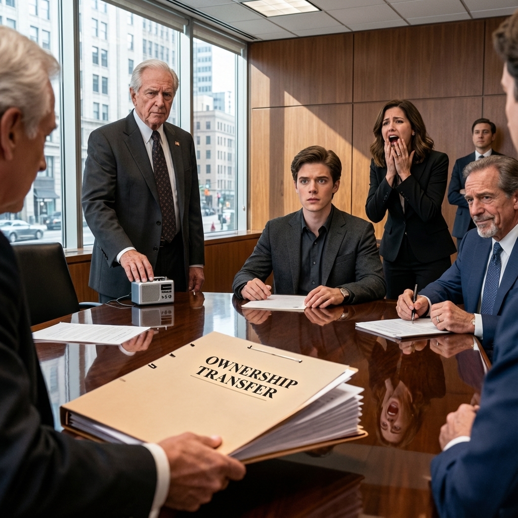 They threw me out over one small mistake—“You’re no longer family,” my mother said as the door slammed in my face. Ten years later, I walked into Grandpa’s will reading expecting nothing… until the lawyer looked straight at me and asked, “Are you ready to hear what he left YOU?” My sister laughed, my uncle smirked—then the attorney slid over a folder marked OWNERSHIP TRANSFER. Grandpa’s voice echoed in the room through a recorded message: “Everything they built… was never theirs.” And that’s when I realized the family empire had been mine all along.