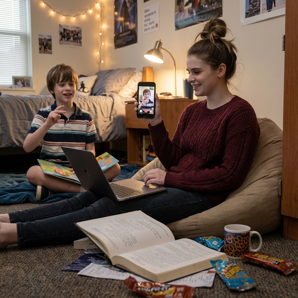 I read bedtime stories to my little brother every night for 2 years; he was completely deaf.