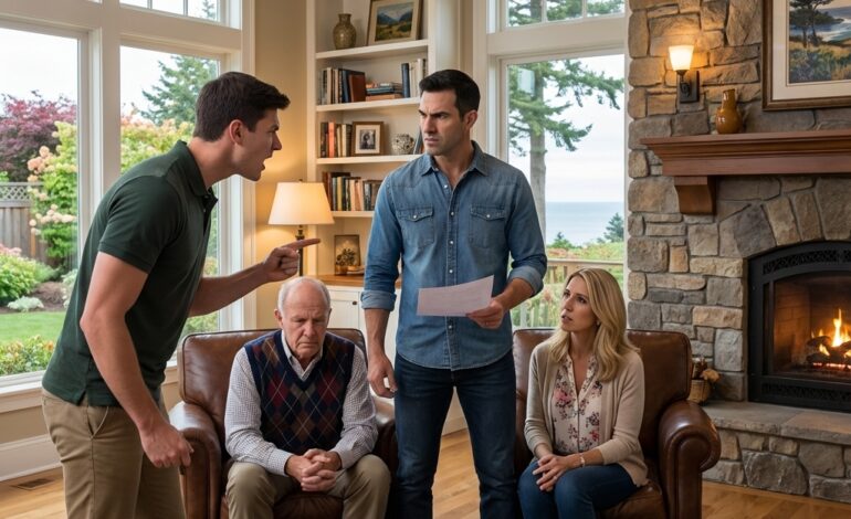 I Bought My Parents A $425,000 Beachfront Home For Their 50th Anniversary — But When I Visited, My Mom Was Crying And My Dad Shaking. My Sister’s Husband Had Claimed It As His Own, Shouting, “This Is My House Now!” My Sister Smirked… Until I Walked In — And The Room Went Dead Silent.