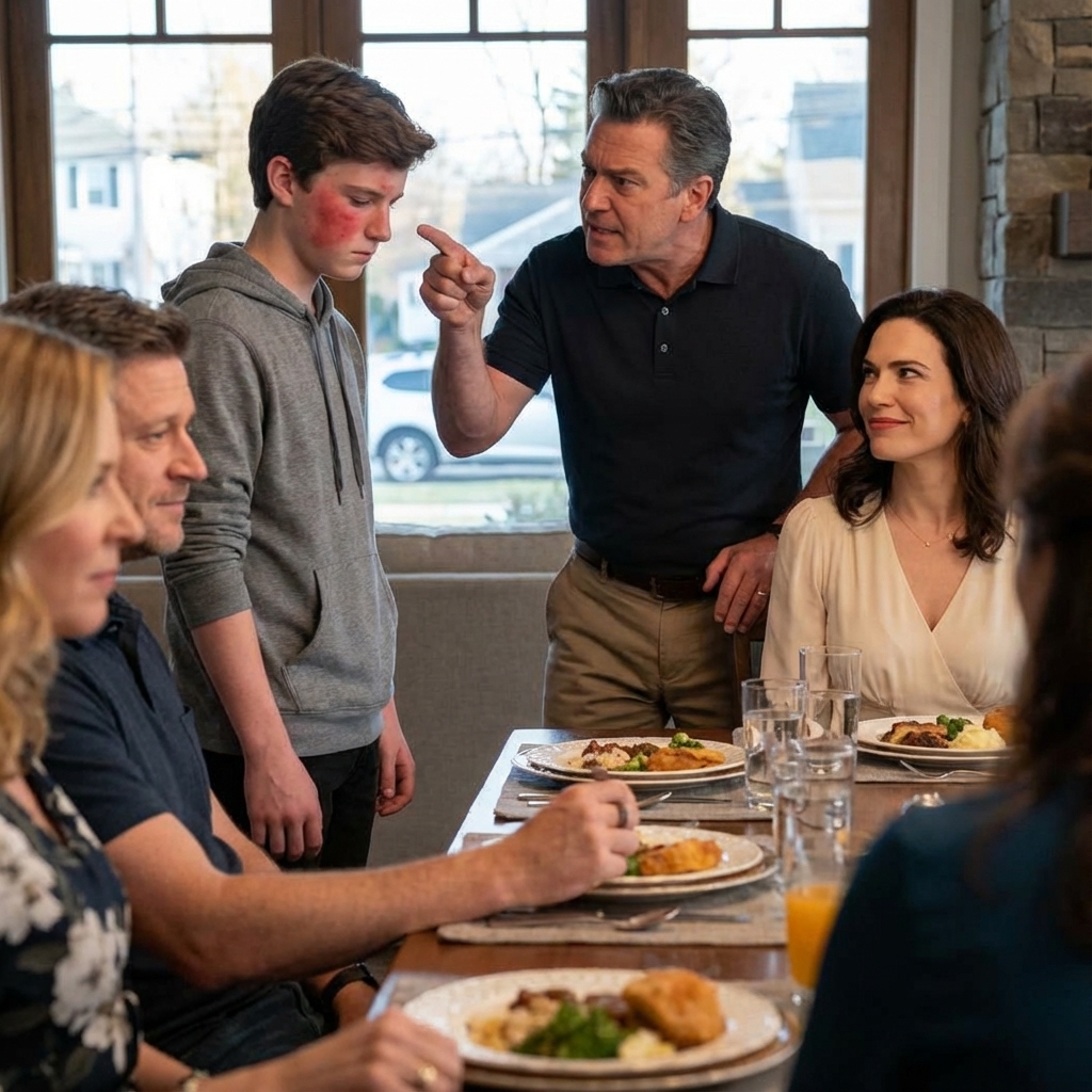 You’re grounded until you apologize to your stepmom,” my dad barked in front of the entire family. Laughter rippled through the room. My face burned, but all I said was, “Alright.” The next morning, he sneered, “Finally learned your place?” Then he saw my room—empty. Moments later, our family lawyer rushed in, trembling as she asked, “Sir, what have you done…