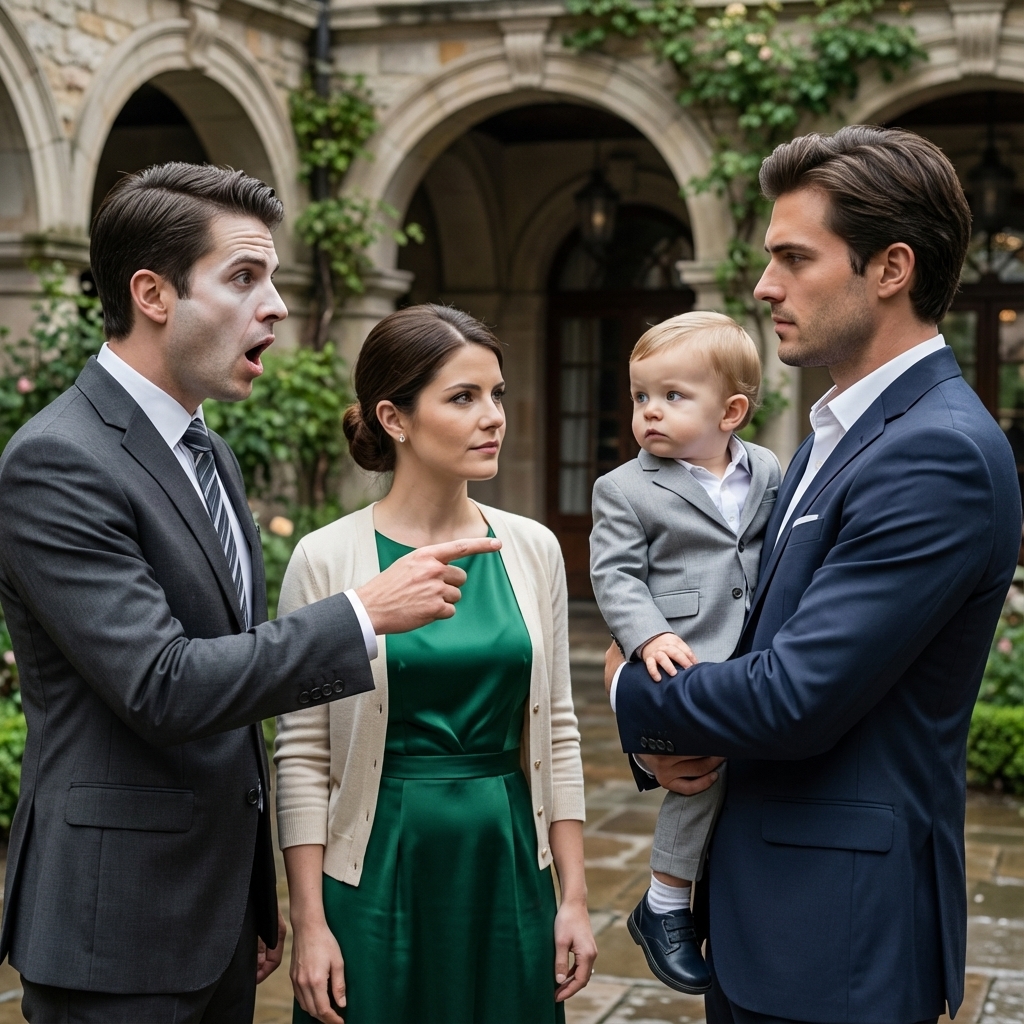 My husband divorced me so he could marry my sister. Four years later, he saw the child standing behind me—and his face drained of all color. The boy looked exactly like him, a perfect miniature copy… But when he opened his mouth, he didn’t say “Dad.” He called my ex-husband’s greatest enemy by that name instead.