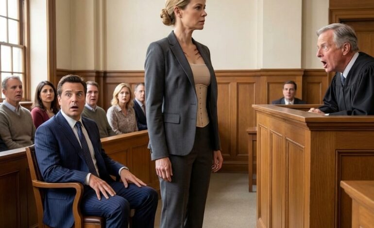 He thought he had won as he insulted her before the court, but her unexpected action made jaws drop across the room.