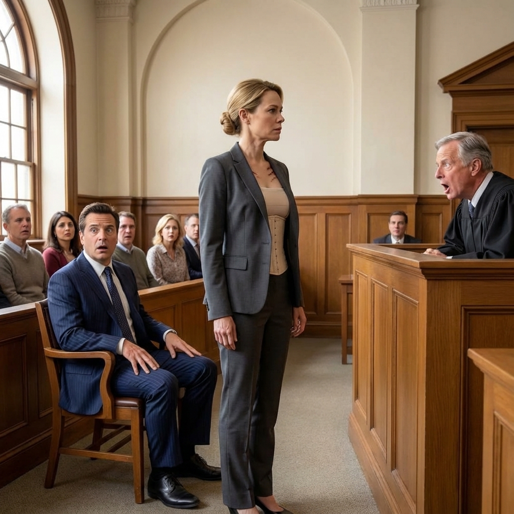 He thought he had won as he insulted her before the court, but her unexpected action made jaws drop across the room.