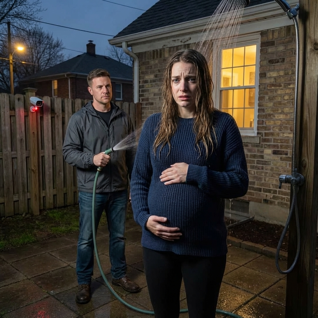 My Violent Husband Made Me, While I Was Seven Months Pregnant, Bathe Under An Outdoor Shower In The Cold, Believing His Brutality Would Never Be Discovered, But He Had No Idea My Father Was A Billionaire, And What Followed Was Just The Start…