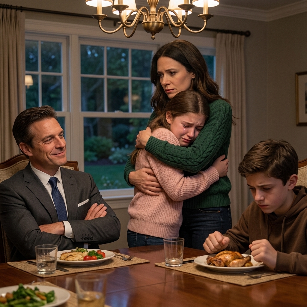 During dinner, my brother made a cruel comment about my family that left my daughter in tears.