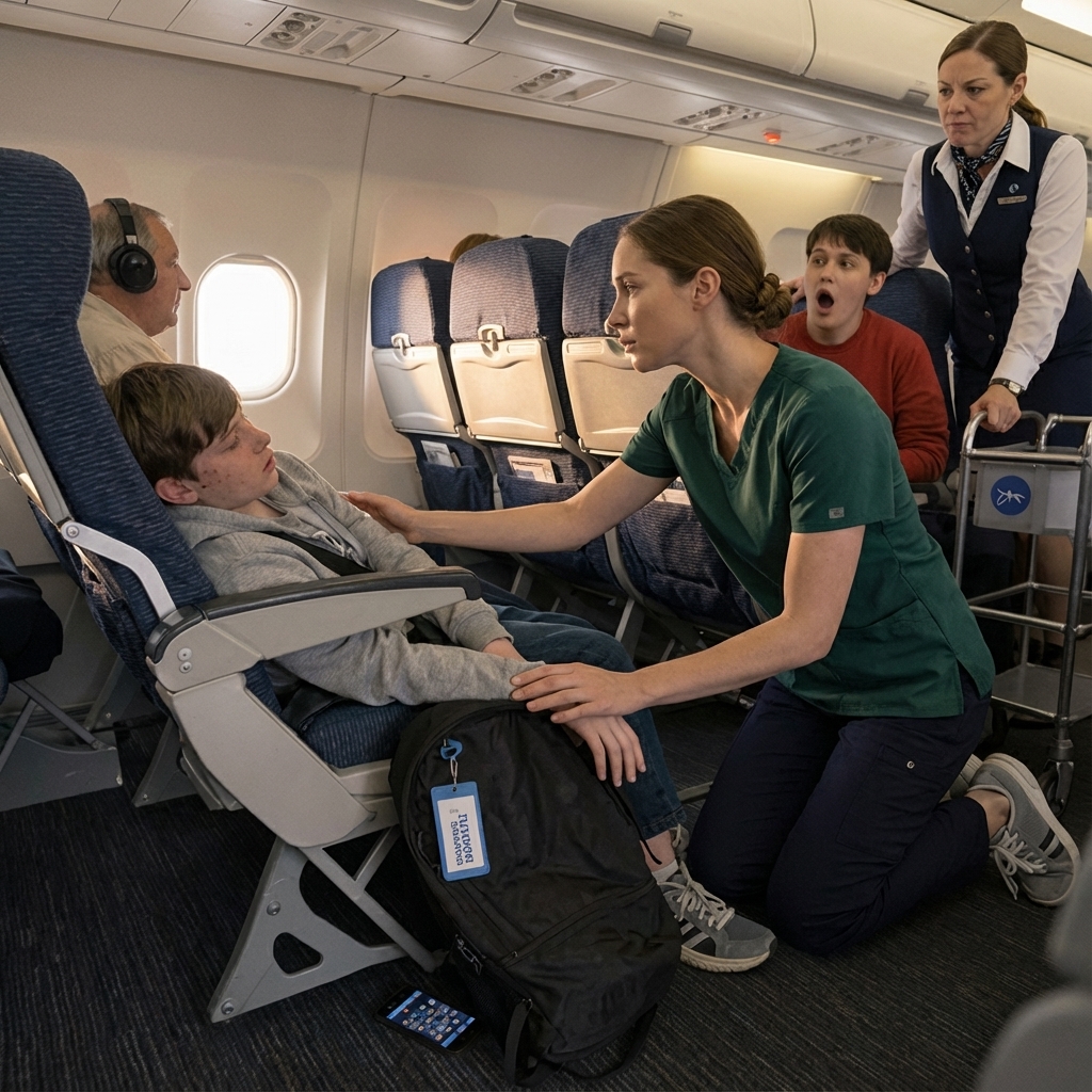 What happened when the flight attendant refused to believe the diabetic emergency?