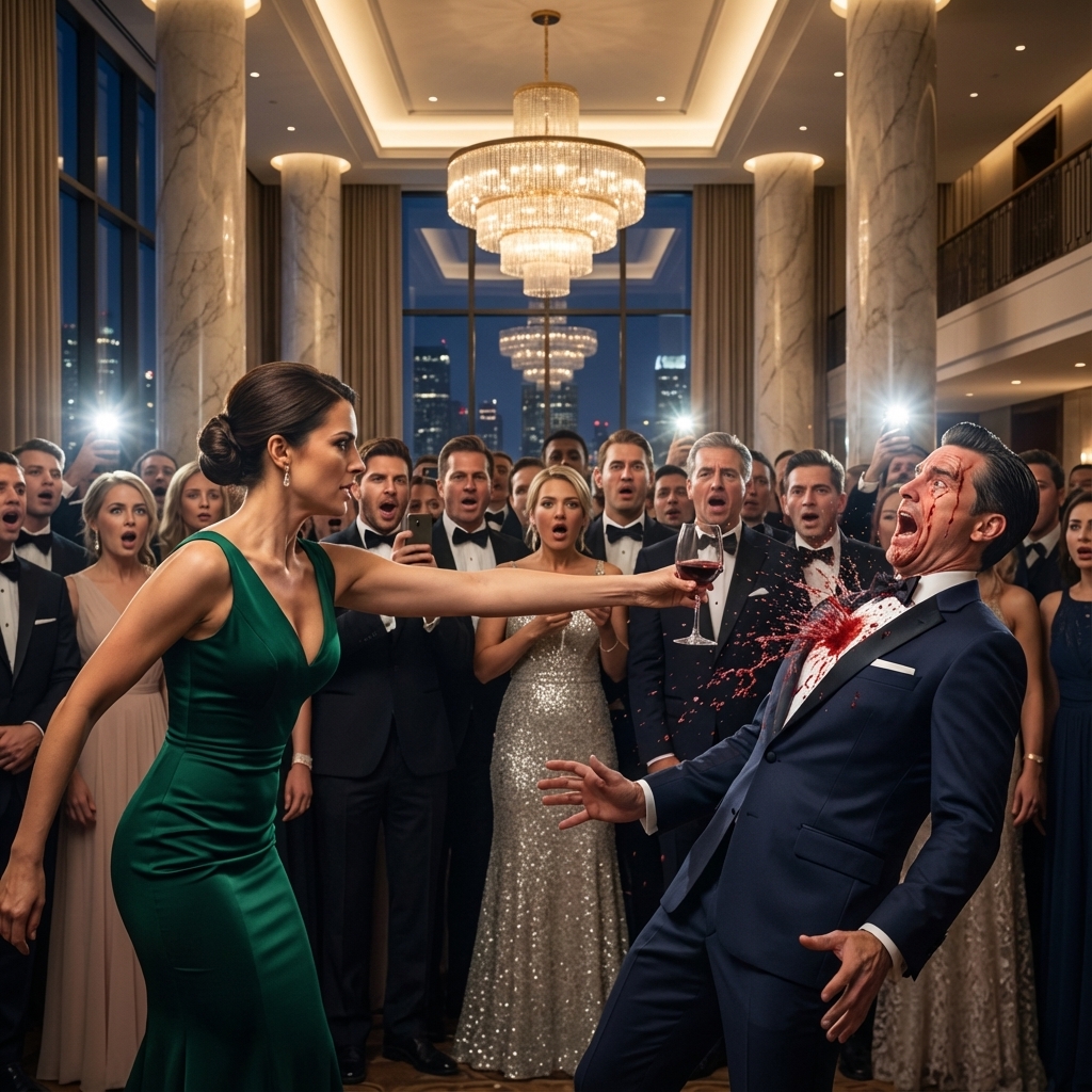 Unaware He Owned The Company Signing Her $800 Million Deal, Wife Poured Wine On Husband Calling Him Unworthy To Be In Her Elite Circle — What He Did Next Crushed Her.