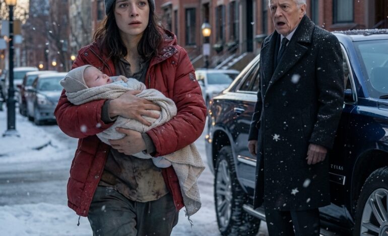 Seeing me walk through the cold holding my baby, my wealthy grandfather asked why I ignored the car he gave me.