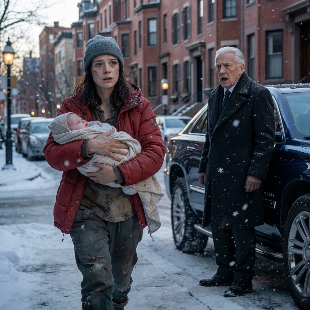 Seeing me walk through the cold holding my baby, my wealthy grandfather asked why I ignored the car he gave me.