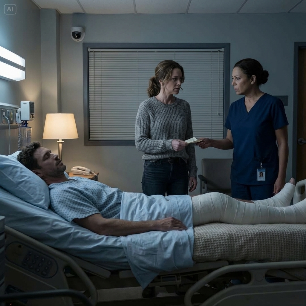 I went to the hospital every day to take care of my husband after his injury. One night, as he slept peacefully, the head nurse passed by and secretly placed a folded paper into my hand. She didn’t explain anything.