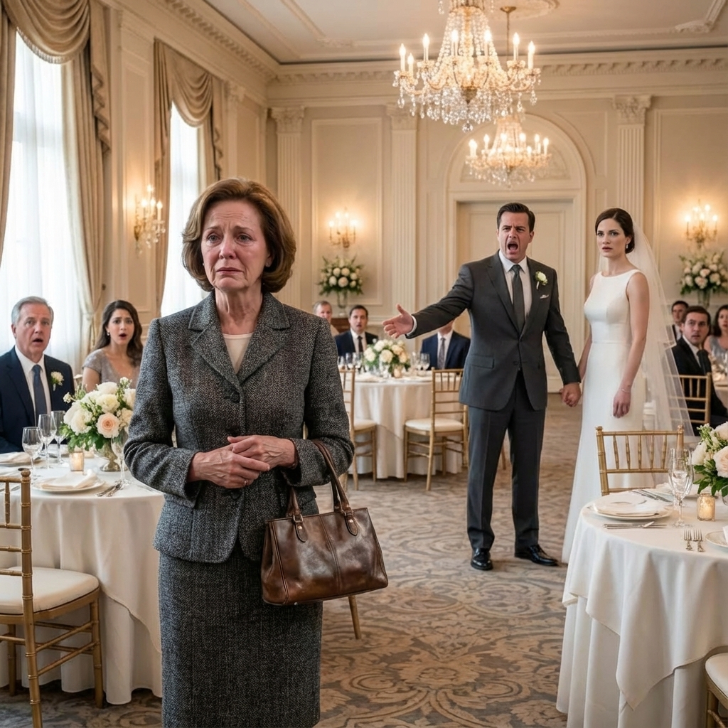 At my son’s wedding, he shouted, ‘Get out, mom! My fiancée doesn’t want you here.’ I walked away in silence, holding back the storm. The next morning, he called, ‘Mom, I need the ranch keys.’ I took a deep breath… and told him four words he’ll never forget.