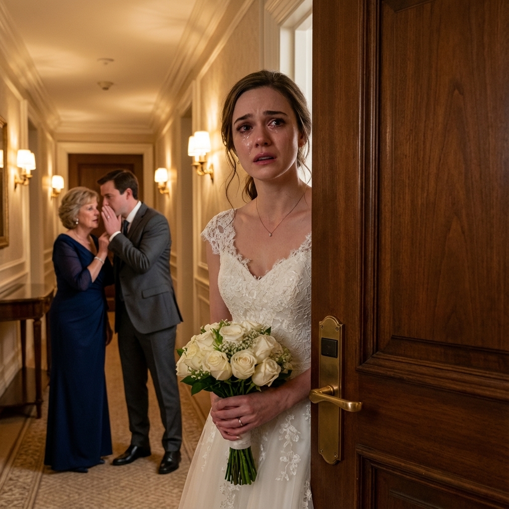 An hour before the ceremony, I overheard my fiancé whisper to his mom: ‘I don’t care about her—I only want her money.’ I wiped away my tears, walked up to the altar, and instead of ‘I do,’ I said something that made my mother-in-law clutch her chest right there in the hall…