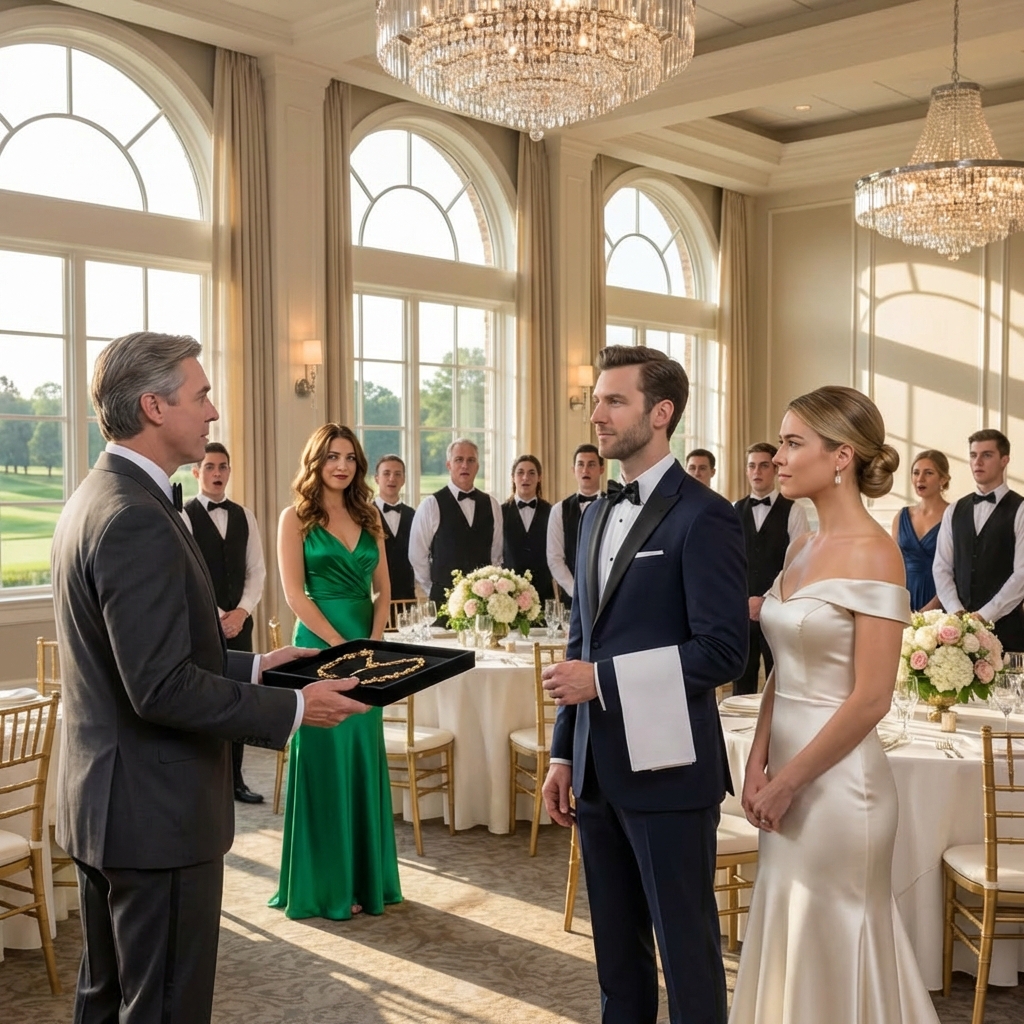 During Our Vows, My Sister Stood Up And Blurted, “This Is Ridiculous.” Then She Looked At My Fiancé And Made A Snide Comment About Him “Just Being A Waiter.” The Room Went Quiet. My Soon-To-Be Husband Took My Hand, Smiled, And Whispered, “Do You Want Me To Tell Her Who I Really Am?” I Shook My Head. The Truth Could Wait—And It Would Hit Harder Later…