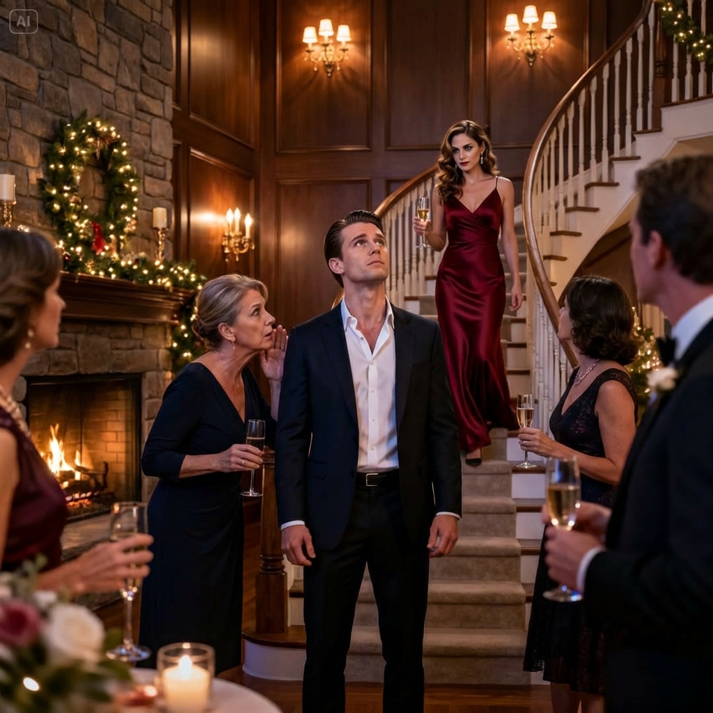 I showed up at my best friend’s engagement party ready to smile through the hurt—until my fiancée’s laugh cut through the room. She clinked her glass and sneered, “Look who finally crawled out of nowhere.” Everyone stared. Then the host leaned in and whispered, “She’s been lying about you all night.” My chest tightened as I watched her slip upstairs… and heard a voice behind the door say my name. I wish I hadn’t listened.