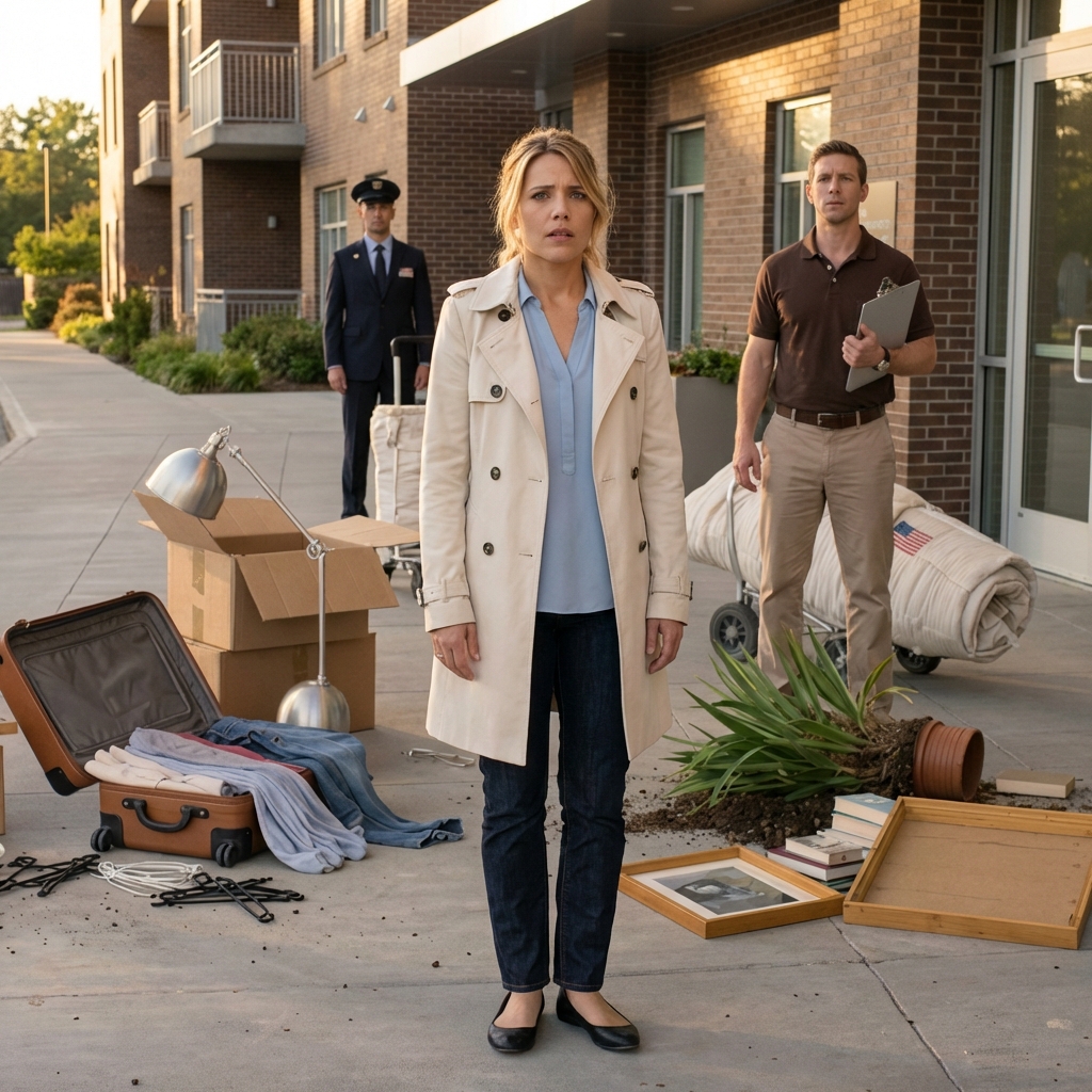 I came home to my boxes stacked on the sidewalk—then the mover asked, “Are you Lena Parker?” and said, “New owners take the keys today,” and my sister texted, “Welcome home… guess you’re homeless now,” but my family forgot one detail hidden in the Meridian paperwork they thought I’d never open.