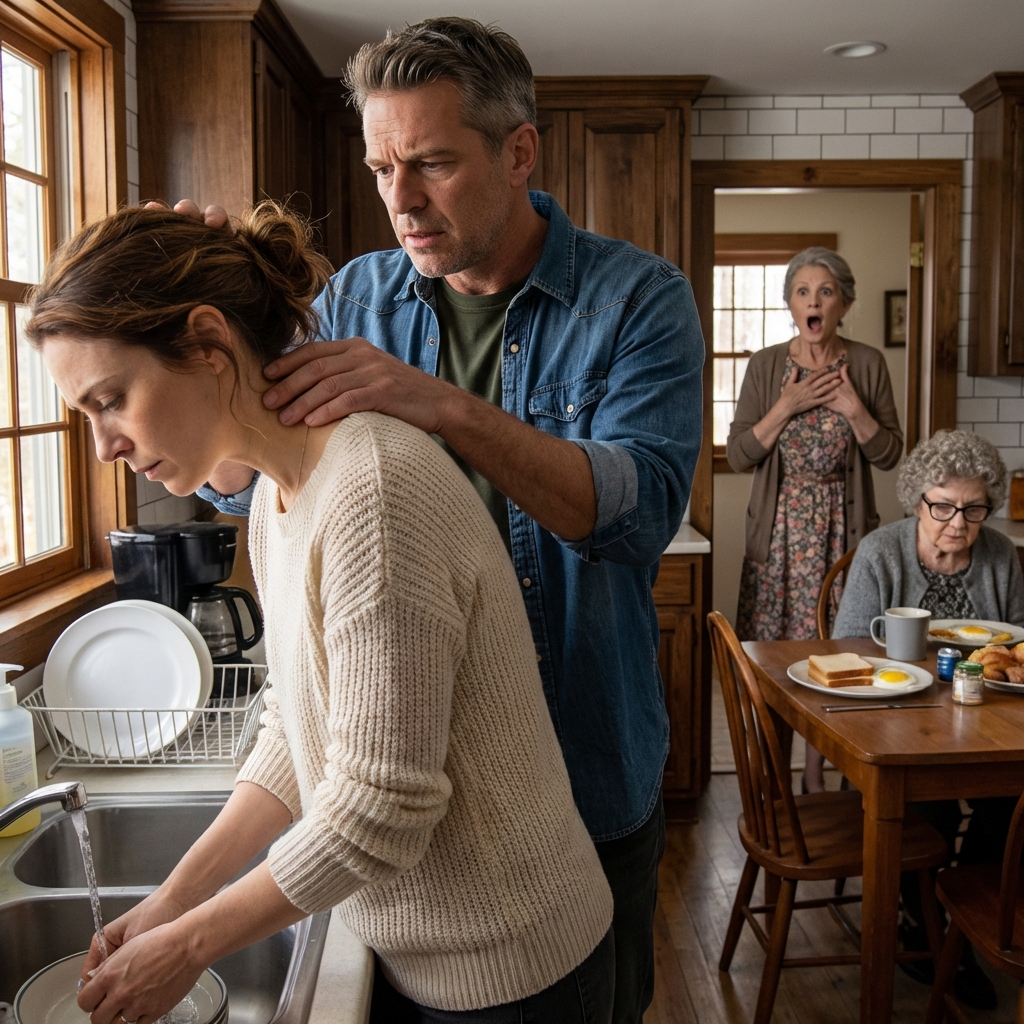 I arrived unannounced and froze. My daughter washed dishes in the cold while her husband and mother-in-law ate comfortably. I didn’t say a word. I simply took out my phone—and made one call.