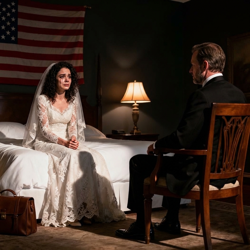 I married a wealthy old man to save my family—but on our wedding night, he didn’t touch me. He simply sat in the dark and said, “Just sleep. I want to watch.” The way he said it made my skin prickle… and by morning, I understood this marriage was never about money.