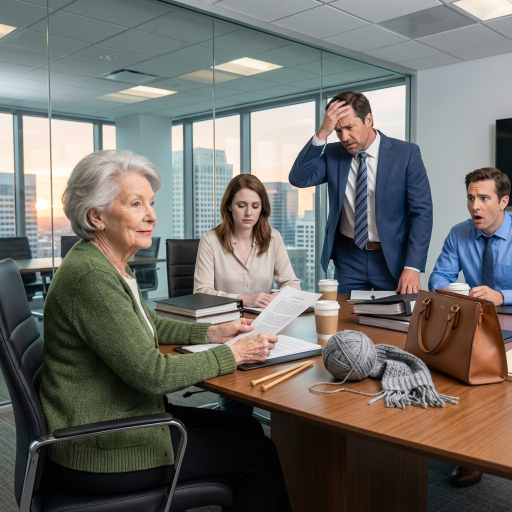 At my husband’s will reading, my children treated me like a senile widow. They whispered plans to sell my house and put me in a home. They thought I was a confused old woman, knitting quietly in the corner. They didn’t know every stitch I knit was a countdown to the moment I would reveal the truth and destroy their world…