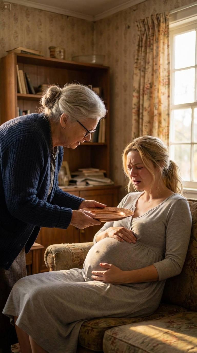 My mother-in-law stared at me as I lay weak with morning sickness.