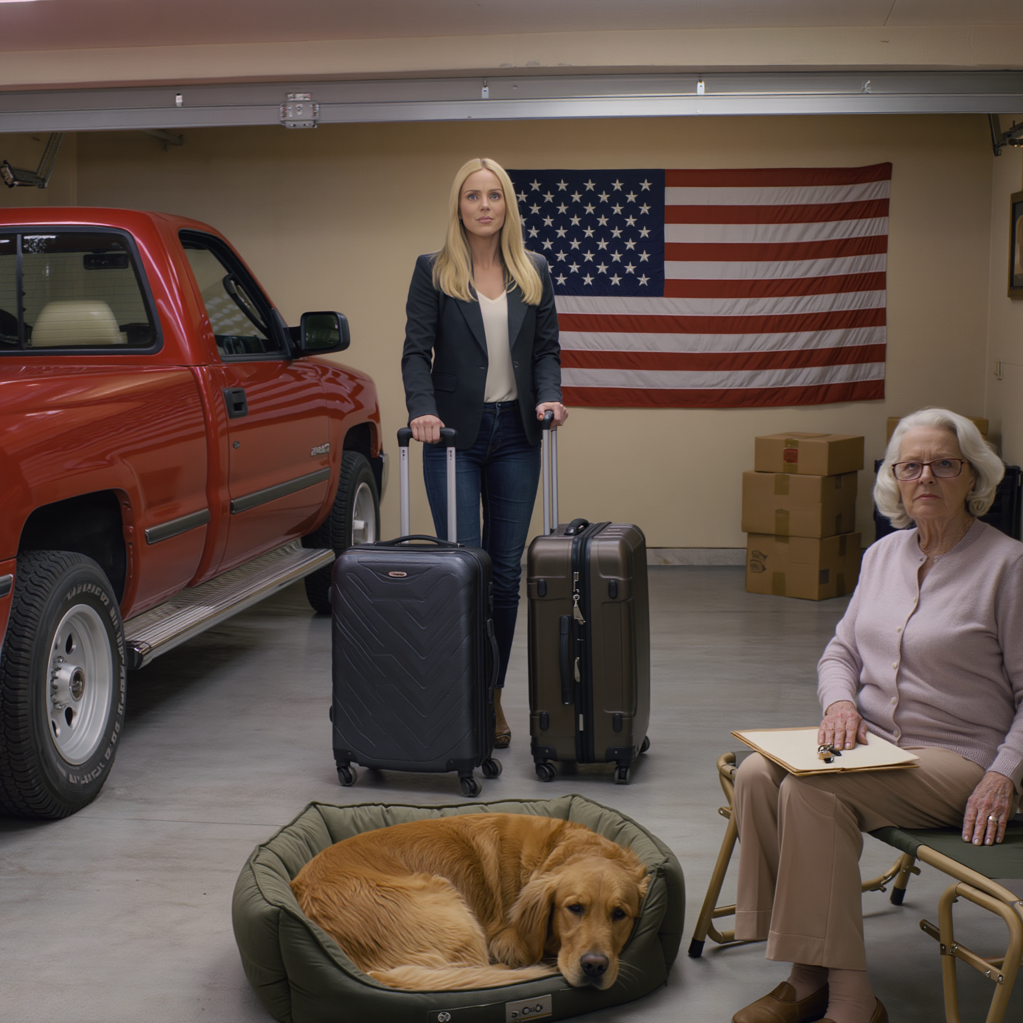 The day my husband passed away, my daughter-in-law piled my bags into the garage—unaware of the $19 million and the villa he had left me. That night, she said, “From now on, you’ll sleep in the garage.” Right beside it sat the bed for her pampered pet dog. I just smiled and replied softly, “Alright”—because she had no idea I was about to rewrite the rules. By the time she realized it… everything had already shifted.