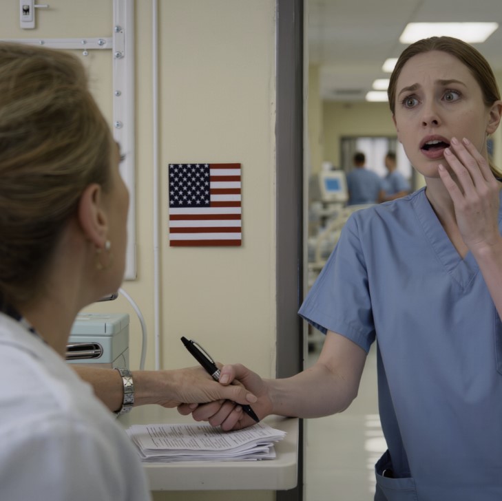 At St. Mary’s Hospital to sign the papers to “let my little sister go peacefully,” I had barely touched the pen when a young nurse yanked my wrist, eyes panicked: “Don’t sign—10 minutes from now you’ll understand.” My brother-in-law stood by the bed smiling far too fast, the “grief counselor” hovering like family… I listened, bought time, and then the security footage showed a scene that froze my heart.
