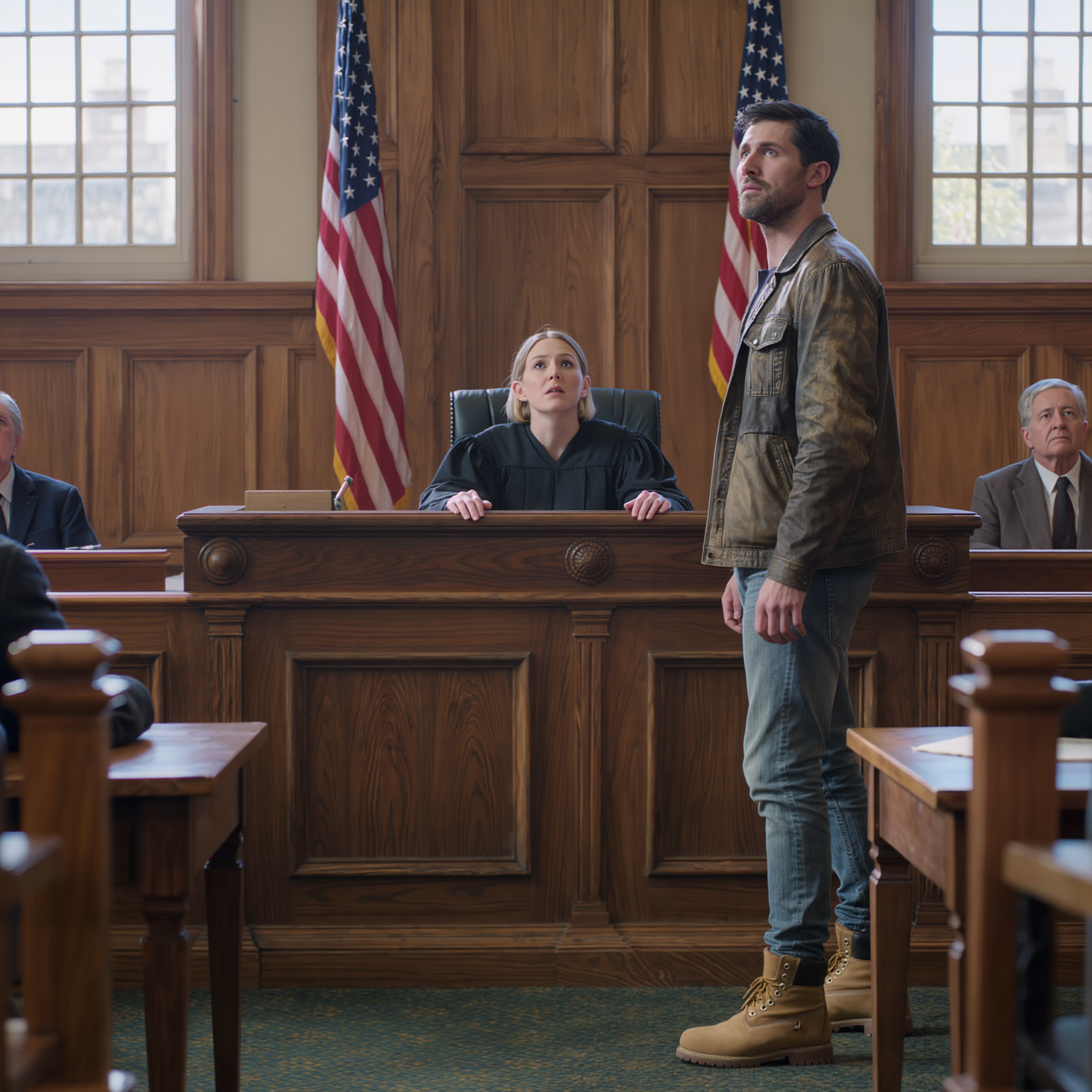 “‘Need a hand, ma’am?’ the stranger asked as I knelt in the mud—then he walked into my courtroom the next morning and whispered, ‘Your Honor… I don’t want special treatment. I just want a fair chance.’”