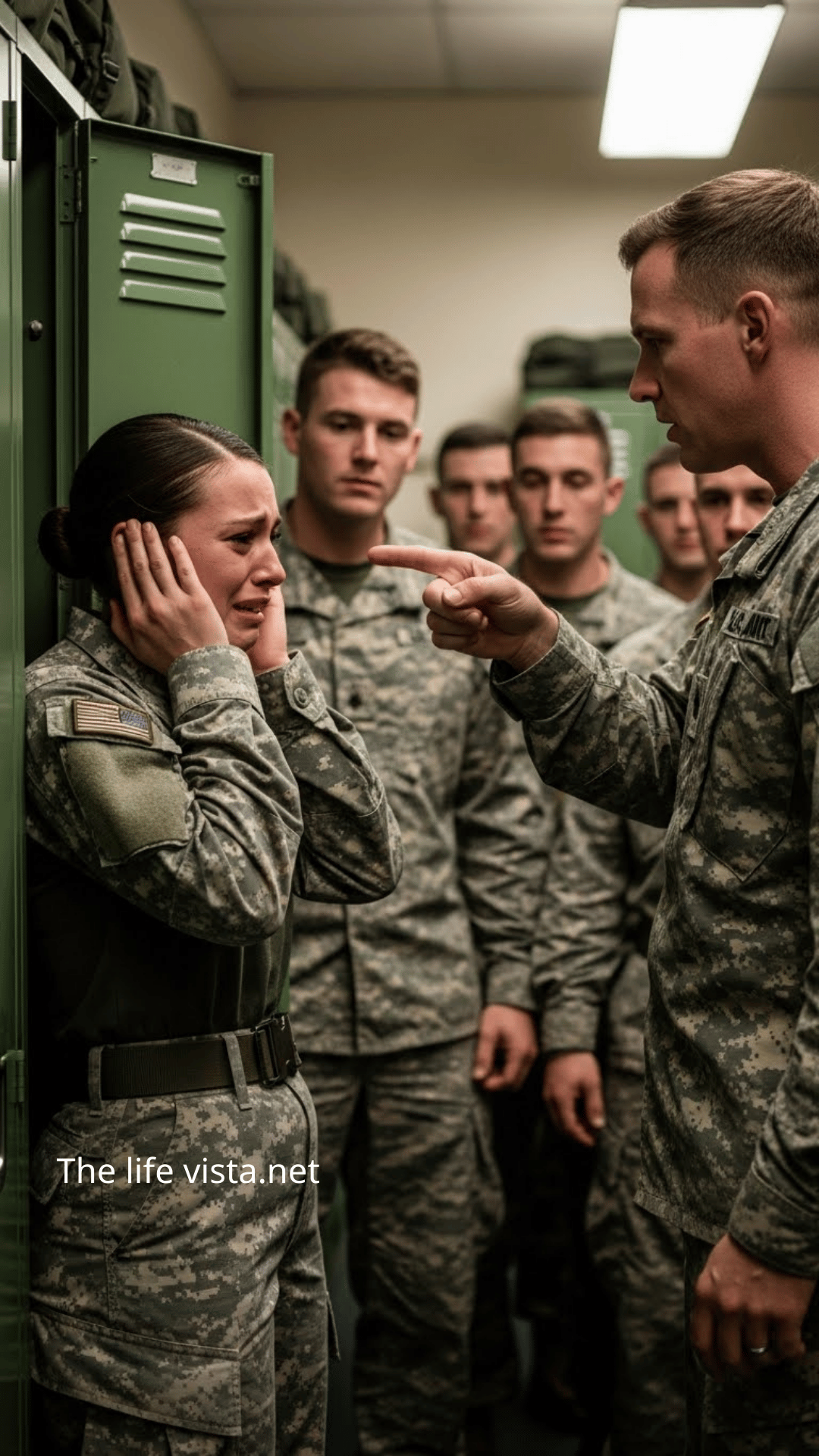 He hit her and laughed as if it meant nothing—until every Marine in the mess hall set down their trays, stood up, and locked their gaze on him…