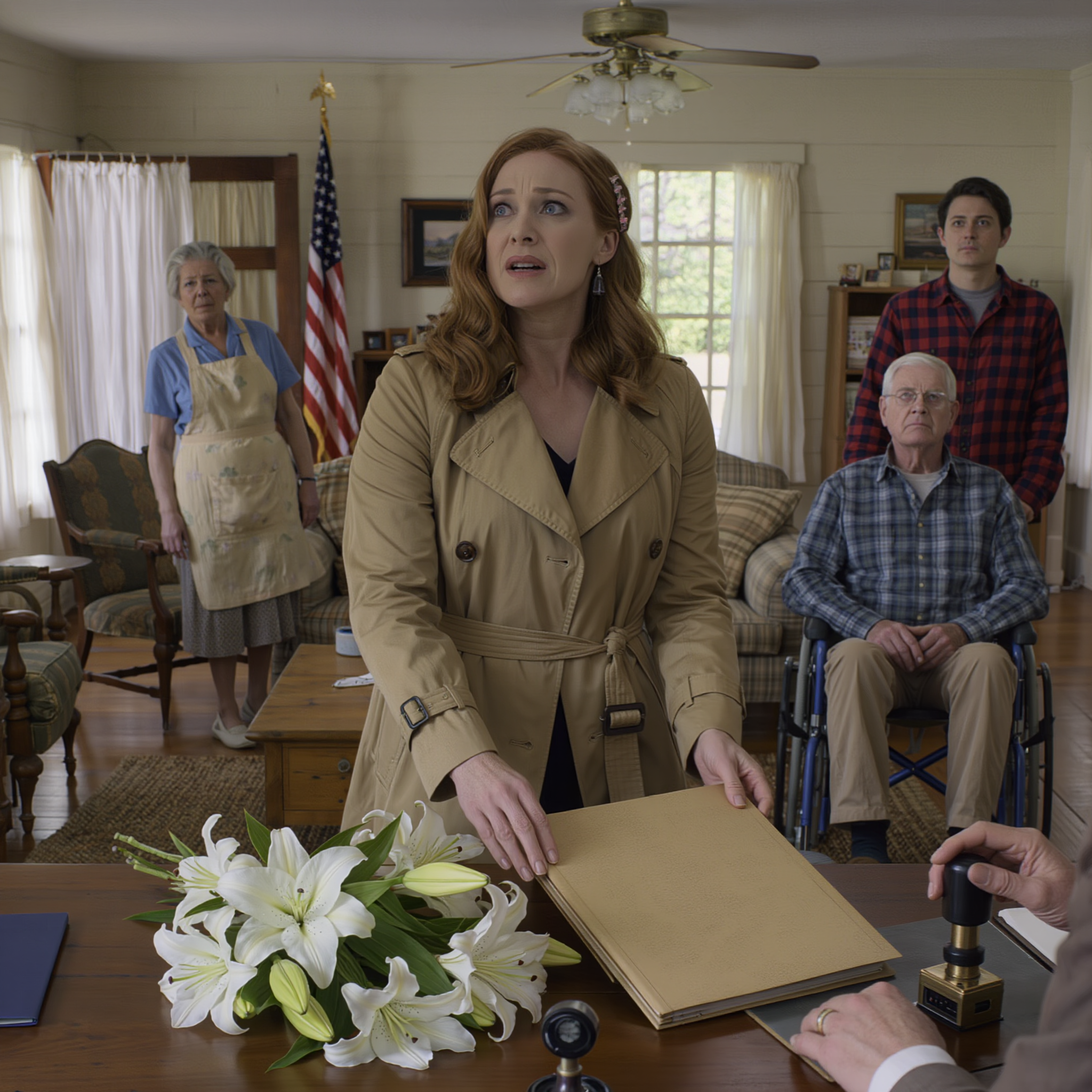 I left Columbus before sunrise to surprise my mom for her 64th birthday, and I found my husband’s silver sedan tucked behind my parents’ machine shed under a bright blue tarp. I hadn’t even grabbed the lilies from my back seat when that cold, sinking “something’s wrong” feeling hit me hard. Then I heard his voice through the kitchen window, and suddenly the hidden car made perfect sense.