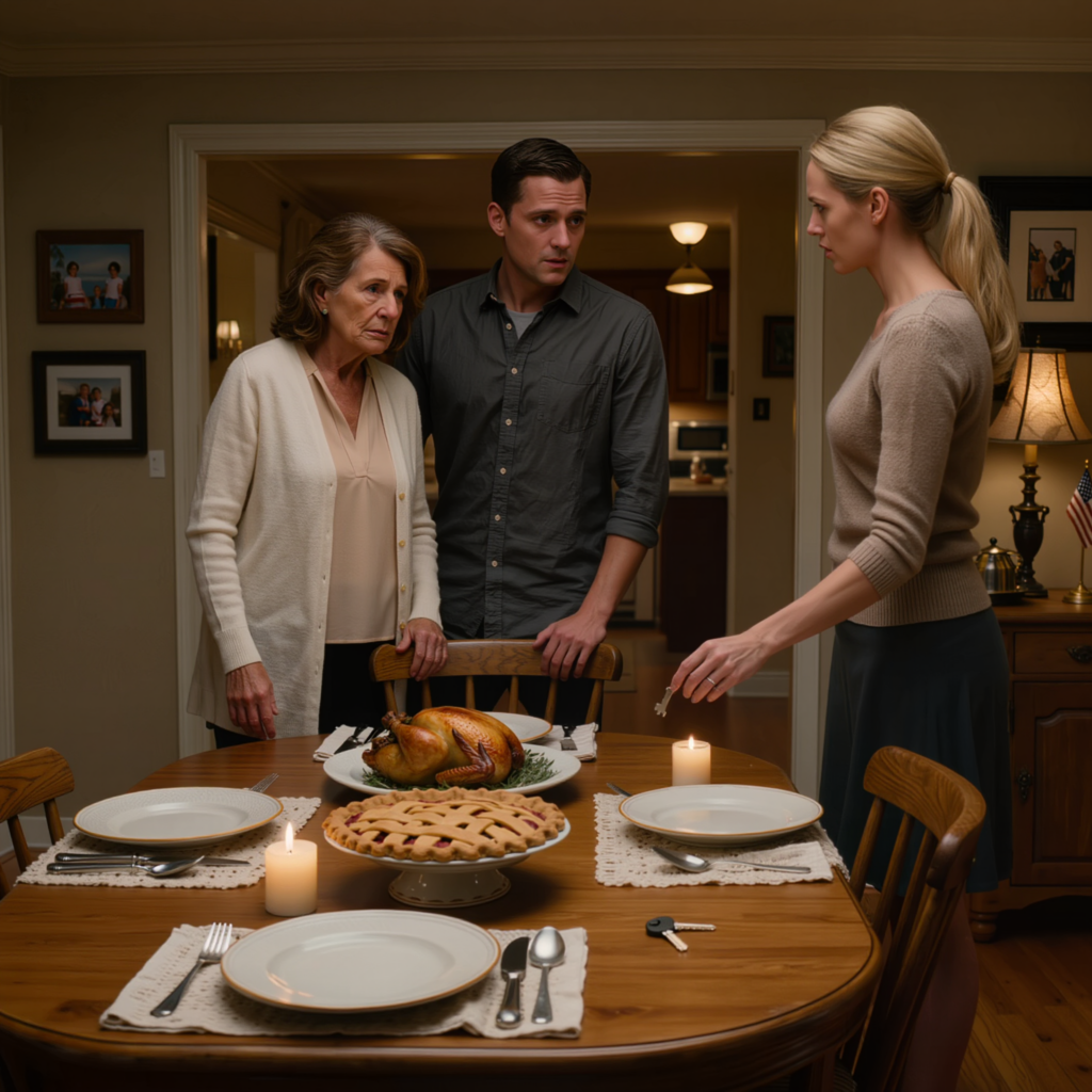 One night, my son invited me to dinner. The moment I walked in, there was an extra place already set at the table… for my husband—the man who passed away two years ago. I asked why. My son tried to stay calm, but his hands were still trembling slightly as he said, “Mom, there’s something we never told you.”