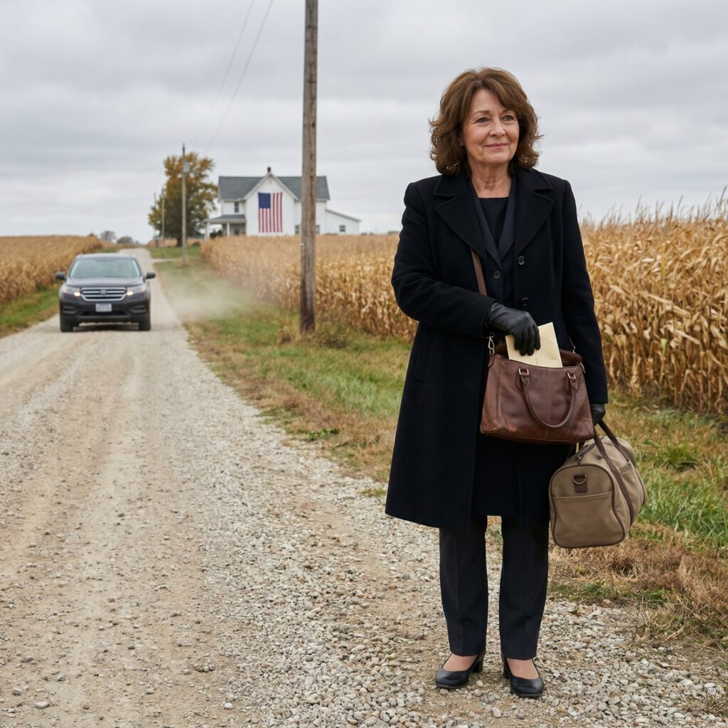 After we laid my husband to rest, my son drove me to a quiet road outside town and said, “This is where you get out. The house and the business are mine now.” I stood in the dust, clutching my bag, as he pulled away without looking back. No phone. No cash. And that’s when I realized—I wasn’t alone. I was free… but he had no idea what I’d put in place before his father passed away…