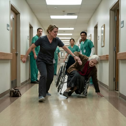 I never told my mother that I owned the hospital where she was receiving treatment. To the head nurse, she was nothing but a “charity case” with an unpaid bill. Then the nurse struck her in the lobby, screaming for her to leave. I arrived just in time to see my mother collapse. I knelt, wiped the blood from her cheek, and looked up slowly. “Do you know whose name is on your paycheck?” I asked quietly. Her smile vanished.