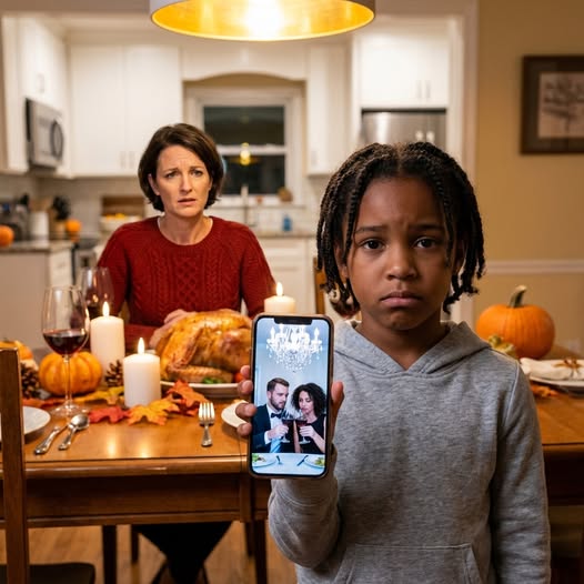 Thanksgiving night, my daughter and I finished setting the table and waited in silence. My sister texted, “I’m not feeling well. Skipping dinner.” Then my daughter froze, staring at her phone. “Mom… you need to see this.” A livestream filled the screen—my sister and my parents clinking glasses in a luxury restaurant. My daughter locked the phone, looked up at me, and said softly, “Don’t worry, Mom. I’ll handle it.”