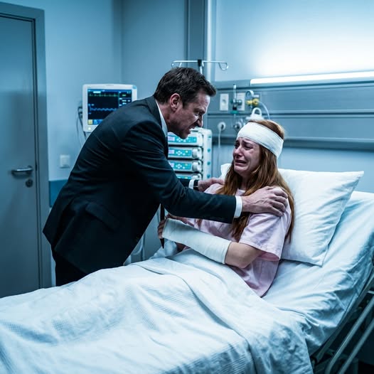 When I Was Seriously Injured In A Car Accident and Admitted To The Hospital, My Husband Stormed Into The Room, Furious. He Yelled, “Stop This Drama! Get Off The Bed And Come With Me. I’m Not Wasting My Money On This Nonsense!” He Then Grabbed Me Forcefully, Trying To Pull Me Out Of The Bed. When I Resisted, He Punched Me Hard In The Stomach With Both Fists. What Happened Next Was Unbelievable!