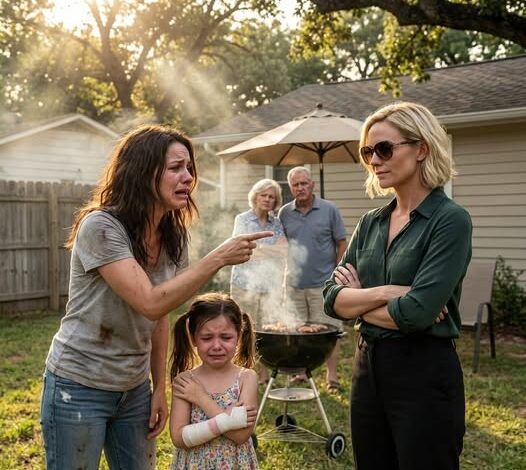 At a family gathering, I found my four-year-old sobbing in the corner—her tiny hand bent at a sickening angle