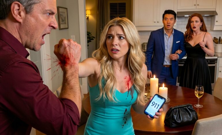 I got home late from work. My husband slapped me and yelled, ‘Do you even know what time it is, you idiot? We had to wait because of you! Hurry up, get in the kitchen and cook!’ What I did next left everyone shocked and panicking…