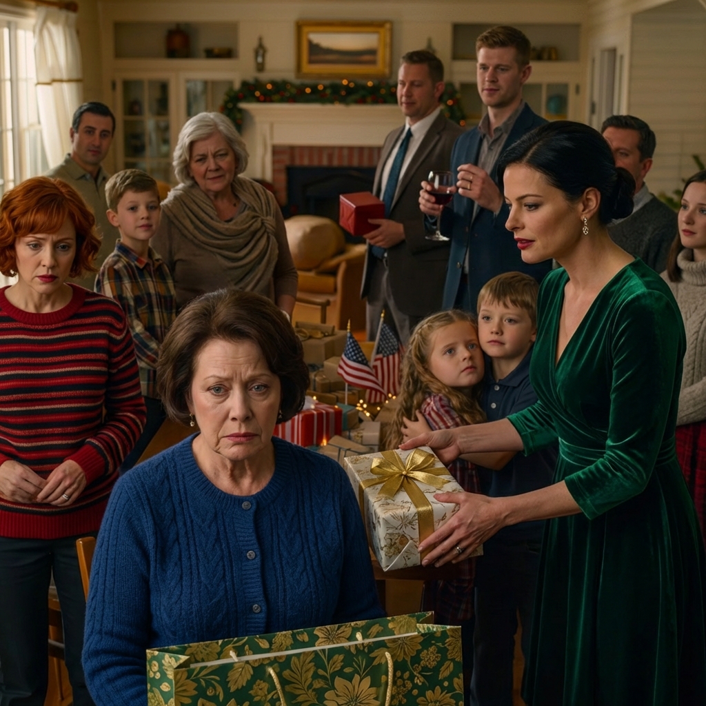 At Christmas dinner, my son and his wife handed out gifts to everyone,