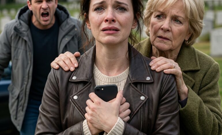 My husband abandoned my father’s funeral to run off with his mistress. Then at exactly 3 a.m., I received a text from my father’s number: “My daughter, it’s me, Dad. Come to the cemetery right now. Be very quiet.”