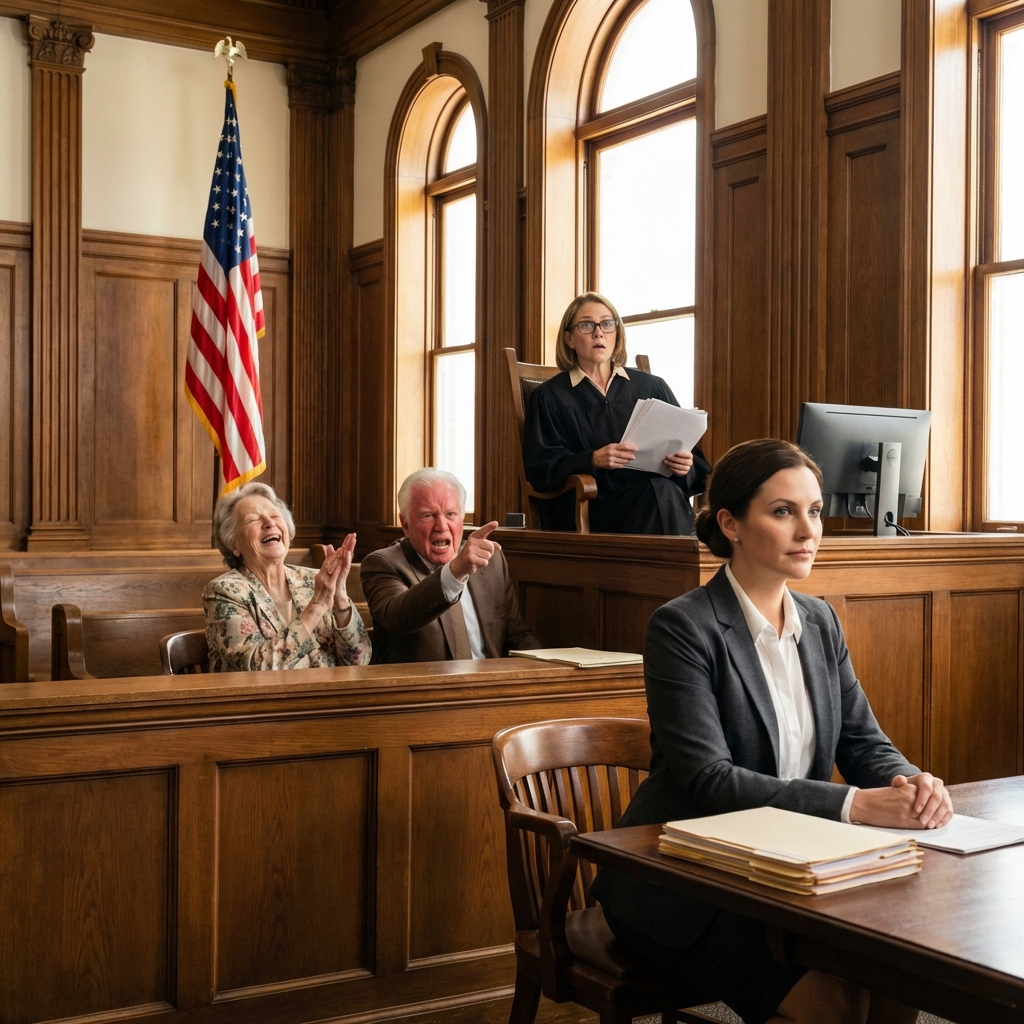 My father stood up in court and declared, “At last, your shop and your car belong to your younger brother.” My mother laughed and clapped, but I stayed silent—until the judge finally looked up and said, “…”