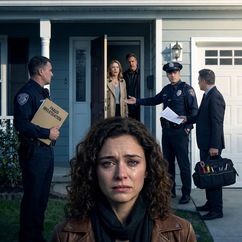 My mom and stepdad secretly drained my savings to buy an apartment for their daughter. When I threatened them, they laughed in my face—You can’t do anything; that was ours, we just took it—and kicked me out. But the very next morning, when they opened the door, he froze in shock at the strangers waiting outside.