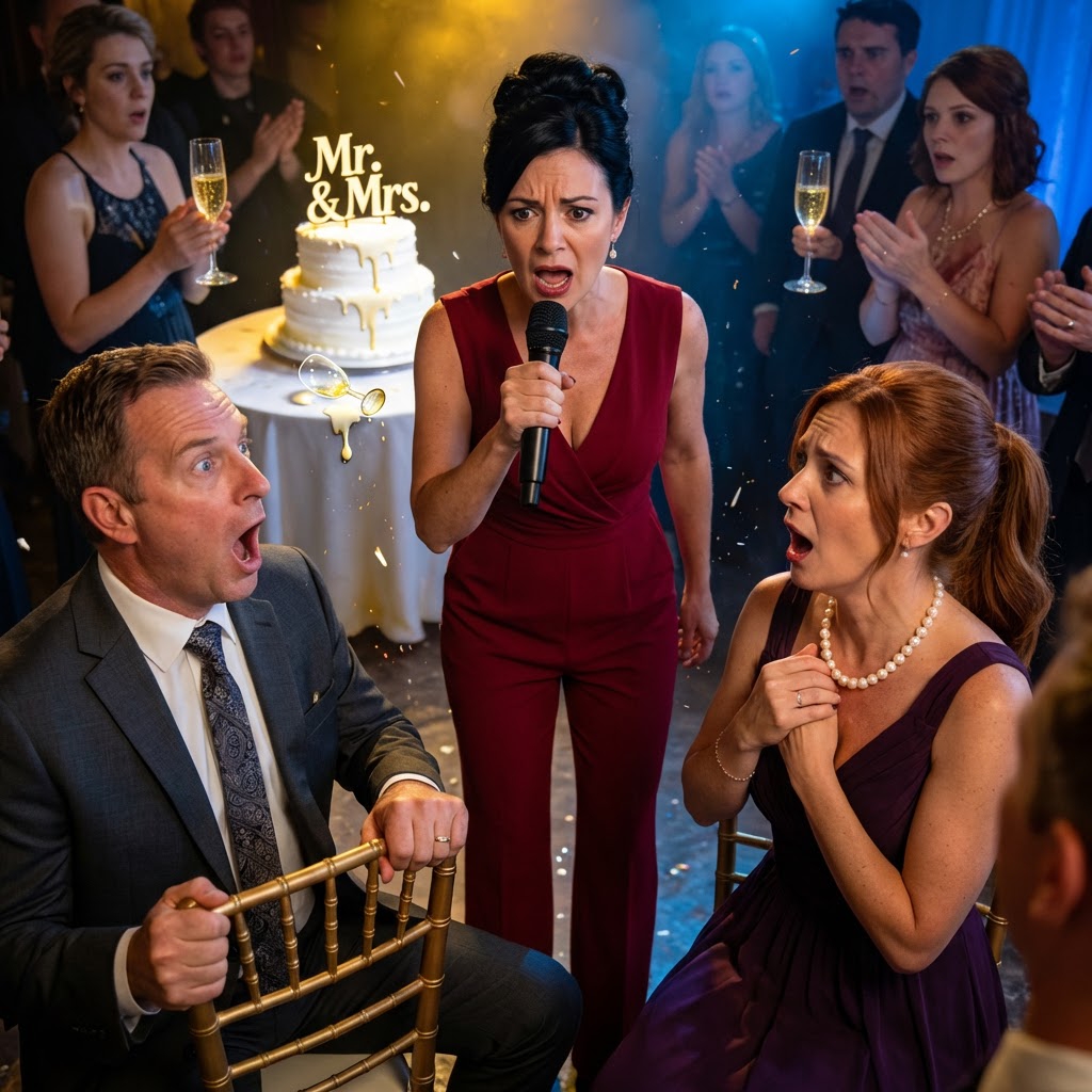 At my wedding, my arrogant mother-in-law pointed at me and announced to everyone, “Tonight, she’s on service duty for us.” The room went silent—until my mom took the microphone and revealed a secret so shocking the groom’s parents turned ghost-pale.