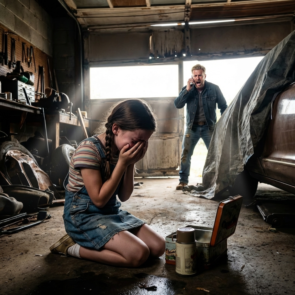 My 7-year-old niece hid her lunch every day. When I followed her to find out why, I discovered her feeding a “secret guest” in a locked garage behind her house. I realized her mother’s excuses were a cover for something much darker. I called 911 immediately when I saw who was actually inside…